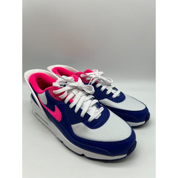 Nike Air Max 90 Flyease Shoes CU0814 101 Hyper Pink Deep Royal Blue Men Size 11 - Picture 11 of 12